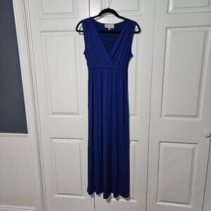 Braided Trim Empire Waist Maxi Dress